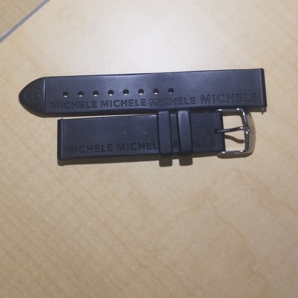 Michele black silicon band authentic